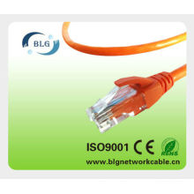 CE ROHS ISO9001 aprobó el cable del remiendo del cable de Cat6 con el aislamiento de HDPE